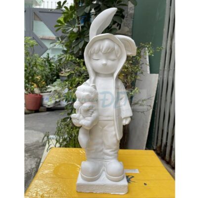 mẫu tượng tô màu chàng trai ôm mèo
