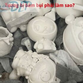 xử lý tượng thạch cao tô màu bị bụi bẩn